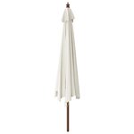vidaXL Parasol de jardin avec mât en bois sable 400x273 cm