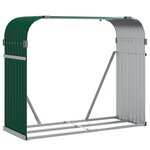 vidaXL Porte-bûches vert 120x45x100 cm acier galvanisé
