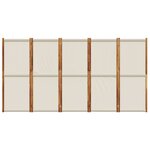 vidaXL Cloison de séparation 5 panneaux gris clair 350x180 cm