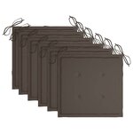 vidaXL Chaises pliables de jardin avec coussins lot de 6 Bois de teck