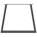 vidaXL Pieds de table à manger en forme de V 3 pièces anthracite 80 x (72-73 3) cm acier