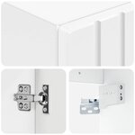 vidaXL Cabinet de Salle de Bain Mural Blanc brillant