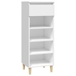 vidaXL Armoire à chaussures Blanc 40x36x105 cm Bois d'ingénierie