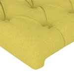 vidaXL Tête de lit à LED Vert 147x16x78/88 cm Tissu