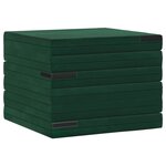 vidaXL Canapé-lit pliable 140 x 67 x 45 cm Vert foncé