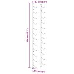 vidaXL Casier à vin mural pour 12 bouteilles Blanc Fer