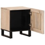 vidaXL Tables de chevet 2 Pièces 40x34x46 cm bois manguier massif blanchi