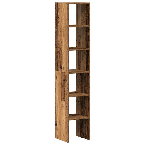 vidaXL Bibliothèques 2 Pièces empilable vieux bois bois d'ingénierie