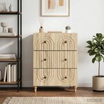 vidaXL Armoire à tiroirs Chêne Sonoma 66 x 34 5 x 90 cm