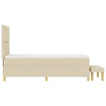 vidaXL Lit à ressorts avec matelas Crème 80 x 200 cm tissu