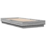 vidaXL Cadre de lit avec LED Sonoma gris 80 x 200 cm Bois d'ingénierie