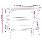 vidaXL Meuble TV Sonoma gris 60x40x50 cm Bois d'ingénierie