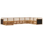 vidaXL Ensemble de canapés d'extérieur 8 Pièces Naturel