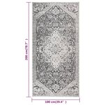 vidaXL Tapis à tissage plat d'extérieur 100x200 cm Gris clair
