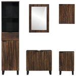 vidaXL Ensemble de mobilier de salle de bain avec tiroir 5 Pièces Blanc