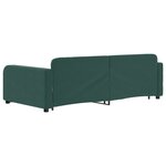 vidaXL Lit de jour et gigogne et tiroirs vert foncé 100x200 cm velours