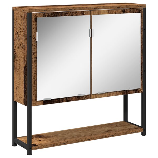 Cabinet de miroir de salle de bain vidaXL en bois vieux 60x16x60 cm en bois reconstitué