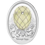 DIAMOND TRELLIS EGG Faberge Eggs Pièce d'argent 1 Dollars Niue 2024
