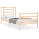 vidaXL Cadre de lit sans matelas 90x200 cm bois massif