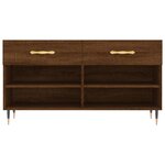 vidaXL Banc à chaussures chêne marron 102x35x55 cm bois d'ingénierie
