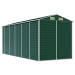 vidaXL Abri de jardin vert 191x470x198 cm acier galvanisé