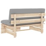 vidaXL Canapé central palette de jardin bois de pin imprégné