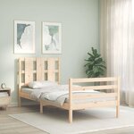 vidaXL Cadre de lit sans matelas bois massif