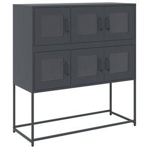 vidaXL Buffet anthracite 100 5x39x107 cm acier laminé à froid