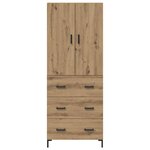 vidaXL Haut Armoire Montage mural Chêne artisanal 69 5 x 34 x 180 cm