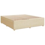 vidaXL Cadre de lit sans matelas crème 200x200 cm tissu