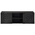 vidaXL Meuble TV avec étagère avec stockage Noir 105 x 30 x 35 cm