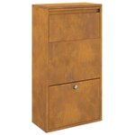 vidaXL Boîte de dépôt de colis Rouillé 44 x 22 x 82 cm Acier patiné