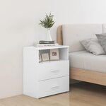 vidaXL Table de chevet Blanc 50x32x60 cm