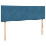 vidaXL Cadre de lit ottoman avec matelas bleu foncé 140x190 cm velours