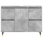 vidaXL Armoire salle de bain gris béton 80x33x60cm bois d'ingénierie