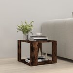vidaXL Table basse Chêne fumé 40x40x30 cm Bois d'ingénierie