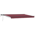 vidaXL Cadre de store manuel avec LEDs Bourgogne et Anthracite 5 x 3 m