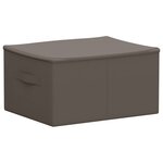 vidaXL Boîte de rangement Gris 43 x 34 x 23 cm Tissu intissé