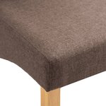 vidaXL Chaises à manger lot de 2 marron tissu