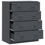 vidaXL Buffet anthracite 67x39x83 cm acier