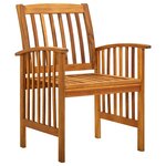 vidaXL Ensemble à manger de jardin 7 Pièces avec coussins Acacia solide