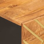 vidaXL Table basse marron et noir 80x50x40 cm bois de massif manguier