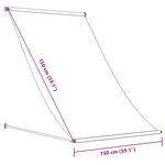vidaXL Auvent rétractable crème 150x150 m tissu et acier