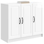 vidaXL Buffet Blanc brillant 89 x 34 5 x 77 cm Bois d'ingénierie