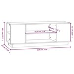vidaXL Meuble TV Noir 110x35x40 5 cm Bois de pin massif