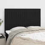 vidaXL Têtes de lit 4 Pièces Noir 72x5x78/88 cm Tissu
