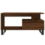 vidaXL Table basse Chêne marron 90x49x45 cm Bois d'ingénierie
