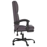 vidaXL Fauteuil de massage inclinable de bureau Gris Similicuir