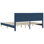 vidaXL Cadre de lit avec tête de lit Bleu 180 x 200 cm Tissu