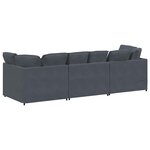 vidaXL Canapé modulaire avec coussins en velours gris foncé